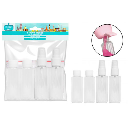 Picture of TRAVEL ESSENTIALS TRAVEL BOTTLE 4 PACK